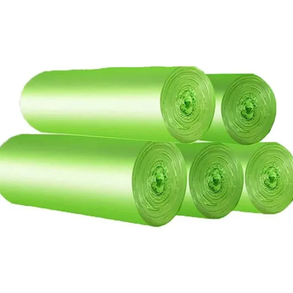 Hot 100-pack ekologiska soppåsar 30 l, rivbeständiga, matavfallspåsar, 100 % komposterbara och biologiskt nedbrytbara, tillverkade av majsstärkelse.