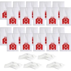 Outlet DAO 20-pack Ersättningsdammsugarpåsar FJM 3D Efficiency för S200, S300, S600, S4 S6 Compact C2 C1 Serie Dammsugare as shown