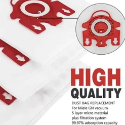 Outlet DAO 20-pack Ersättningsdammsugarpåsar FJM 3D Efficiency för S200, S300, S600, S4 S6 Compact C2 C1 Serie Dammsugare as shown