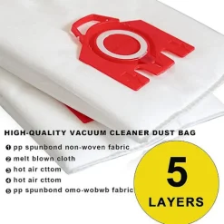 Outlet DAO 20-pack Ersättningsdammsugarpåsar FJM 3D Efficiency för S200, S300, S600, S4 S6 Compact C2 C1 Serie Dammsugare as shown