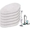 Clearance 6-pack Ersättningsdukar för Polti Vaporetto Vaporforce Borste SV440 SV450 SV400 SV420 Smart 100 Tvättbara Ersättningsmoppar