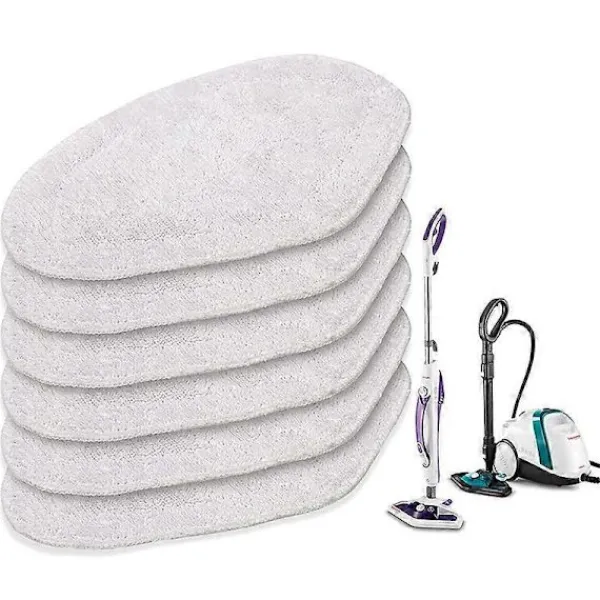 Clearance 6-pack Ersättningsdukar för Polti Vaporetto Vaporforce Borste SV440 SV450 SV400 SV420 Smart 100 Tvättbara Ersättningsmoppar