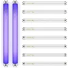 Online 10-pack Ersättningslampor för insektsdödare 10W Kompatibel med 20W Insektsdödare inomhus T8 Sockel F10W 13-tums Ljusrör
