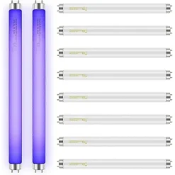 Hot Archipelago 10-pack Ersättningslampor för Insektsdödare 10W Kompatibla med 20W Inomhus Insektsdödare, BL T8 F10W 13-tums Lampa Myggdödare Rör UV