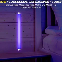 Online 10-pack Ersättningslampor för Insektsdödare 10W för 20W Inomhus Insektsdödare, BL T8 F10W 13-tums Lampa
