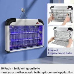 Clearance FMYSJ 10-pack Ersättningslampor för Insektsdödare 10W för 20W Inomhus Insektsdödare, BL T8 F10W 33cm Lampa T (FMY) As Shown