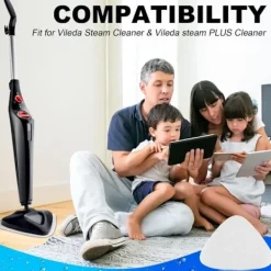 Sale 8-pack ersättningsmoppar för Vileda ångmopp, mikrofibermoppöverdrag kompatibla med Vileda Steam och Vileda Steam Plus ångrengörare