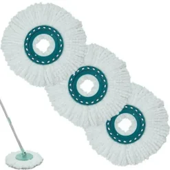 Outlet 3-pack Ersättningsmopphuvuden Diskmopp Mikrofiber Högabsorberande Lämplig för Alla Golvtyper[CO]