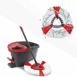 Outlet 4-pack Ersättningsmopphuvuden för 2-i-1 Mikrofibermopp, Golvrengöringsmopphuvud för Vileda Turbo, Easywring