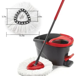 Outlet 2-pack ersättningsmopphuvuden kompatibla med mopp, mikrofiber