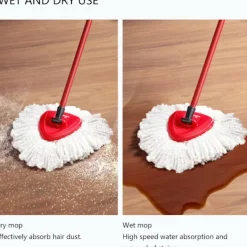 Outlet 2-pack ersättningsmopphuvuden kompatibla med mopp, mikrofiber