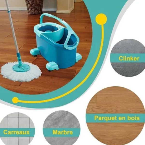 Clearance 3-pack Ersättningsmopphuvuden Diskmopp Mikrofiber Högabsorberande Lämplig för Alla Golvtyper