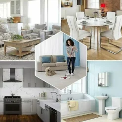 Online 4-pack Ersättningsmopphuvuden för 2-i-1 Mikrofibermopp, Golvrengöringsmopphuvud för Vileda Turbo, Easywring