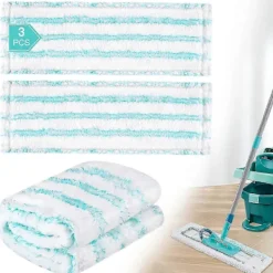 New 3-pack Ersättningsmoppöverdrag för Leifheit Profi XL Micro Duo / Profi XL Cotton Plus Alla Golvmopphandtag, Tar Bort Fläckar Snabbt, Effektiv