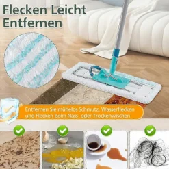 New 3-pack Ersättningsmoppöverdrag för Leifheit Profi XL Micro Duo / Profi XL Cotton Plus Alla Golvmopphandtag, Tar Bort Fläckar Snabbt, Effektiv
