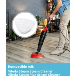 New 8-pack Ersättningsöverdrag för Vileda Steam & Vileda Steam Plus Ångrengörare, Mikrofiber Ångmopp Tillbehör Kompatibel