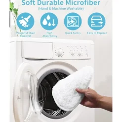 New 8-pack Ersättningsöverdrag för Vileda Steam & Vileda Steam Plus Ångrengörare, Mikrofiber Ångmopp Tillbehör Kompatibel