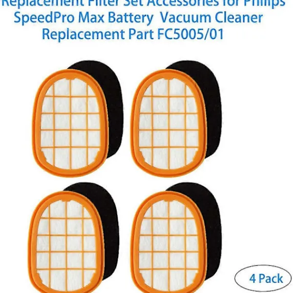 Online 4-pack FC5005/01 Ersättningsfilterset Tillbehör för SpeedPro Max Sladdlös Dammsugare FC6802