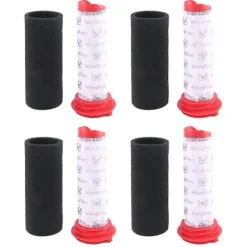 Clearance 4-pack filter för Bosch Athlet handhållen dammsugare, filter för Bosch BCH6L2560 BCH6L2561BCH6ZO Red black white Redblackwhite