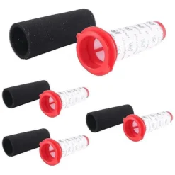 Clearance 4-pack filter för Bosch Athlet handhållen dammsugare, filter för Bosch BCH6L2560 BCH6L2561BCH6ZO Red black white Redblackwhite