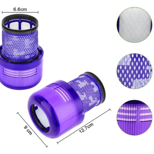 Hot 3-pack filter för Dyson V11 V15 SV14 SV17 SV22 Absolute Animal Extra Pro Detect Torque Drive sladdlösa dammsugare, tvättbara ersättningsenheter