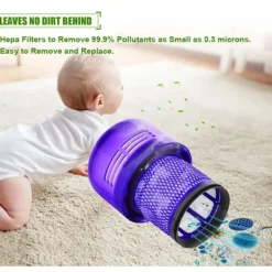 Hot 3-pack filter för Dyson V11 V15 SV14 SV17 SV22 Absolute Animal Extra Pro Detect Torque Drive sladdlösa dammsugare, tvättbara ersättningsenheter