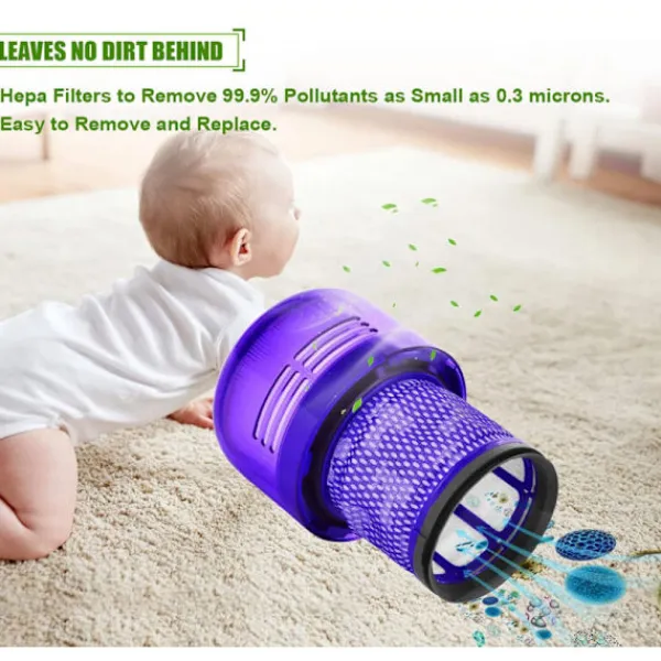 Hot 3-pack filter för Dyson V11 V15 SV14 SV17 SV22 Absolute Animal Extra Pro Detect Torque Drive sladdlösa dammsugare, tvättbara ersättningsenheter