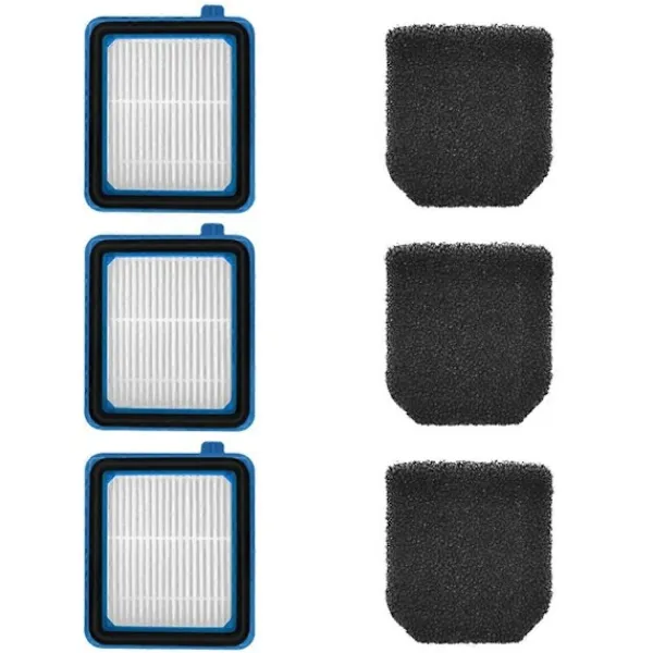 New 6-pack filterkit kompatibelt med Q6, WQ61, WQ71, WQ81 dammsugare [JUN]