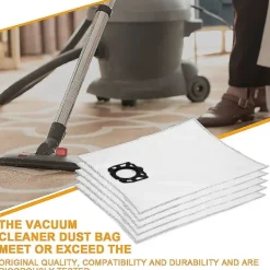 Online 12-pack filterpåsar Dammsugarpåsar för Karcher Wd4 Wd5 Wd6 Mv4 Mv5 Mv6 reservdelar Tillbehörssats