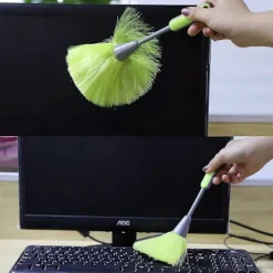 Discount 3-pack Fluffig Mikrofiber Delikat Köksdammsuddare Laptop Tangentbord Borst Rengöringsverktyg Mini Dammstav (Blå, Grön, Röd) - YuJia