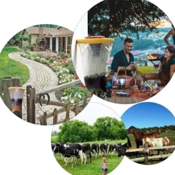 Discount 2-pack Flugfälla Utomhus Hängande Flugfångare, Engångs Ranch Flugfälla Fångarpåse med Flugbete, Flugdödare Repeller