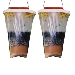 Discount 2-pack Flugfällor Utomhus Flugpåsar Flugfångare Utomhus Engångs Hängande Flugdödare Flugfälla för Utomhus Inomhus Uteplats