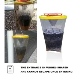 Discount 2-pack Flugfällor Utomhus Flugpåsar Flugfångare Utomhus Engångs Hängande Flugdödare Flugfälla för Utomhus Inomhus Uteplats