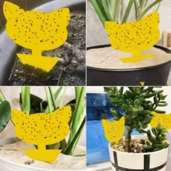 Hot 60-pack Flugfångare / Flugfälla / Klisterfälla för insekter Gul_qq