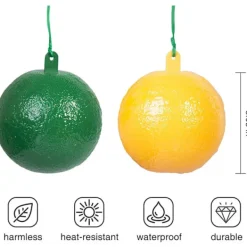 Clearance unbranded 4-pack flygboll fruktfluga citrus stor fruktfluga klisterbräda fruktfluga boll fruktaffär fruktfluga sticky needle bifälla (gul + grön)
