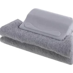 Online 2-pack fönster- och spårrengöringssvamp med mjukt ergonomiskt grepp - Perfekt för fönster, dörrspår, kakelfogar, jalusier, bil