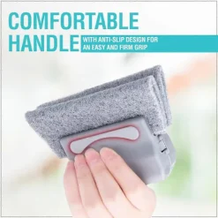 Online 2-pack fönster- och spårrengöringssvamp med mjukt ergonomiskt grepp - Perfekt för fönster, dörrspår, kakelfogar, jalusier, bil