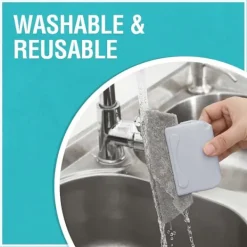 Hot 2-pack fönster- och spårrengöringssvamp med mjukt ergonomiskt grepp - Perfekt för fönster, dörrspår, kakelfogar, jalusier, bil