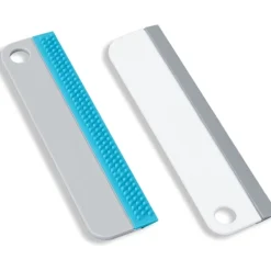 Hot Superp 2-pack fönsterraka, duschskrapa, silikonskrapa för spegel, fönster, glas och kök, badrumsytor, repfri, silikonavtorkningsset