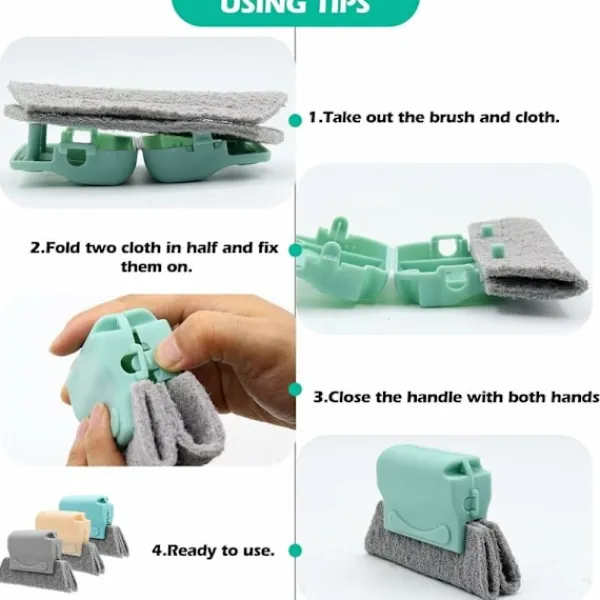 Clearance 3-pack fönsterrengöringsborste, fönster- och dörrrengöringsborste