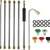 Online 7-pack Förlängningssats för högtryckstvätt, Högtryckstvättlans, med 5 Munstycken, 10 Tätningsringar, 4000 PSI