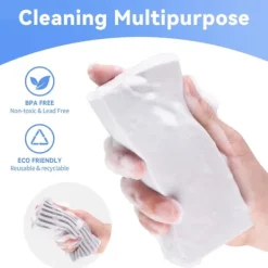 2-pack fuktiga dammdukar, Magisk Damm Skrubbsvamp Lås D