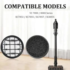 Online DAO 4-pack HEPA-ersättningsfilter för 7000 8000-serien XC7053 XC7055 XC7057 Robotdammsugartillbehör [DB] Black