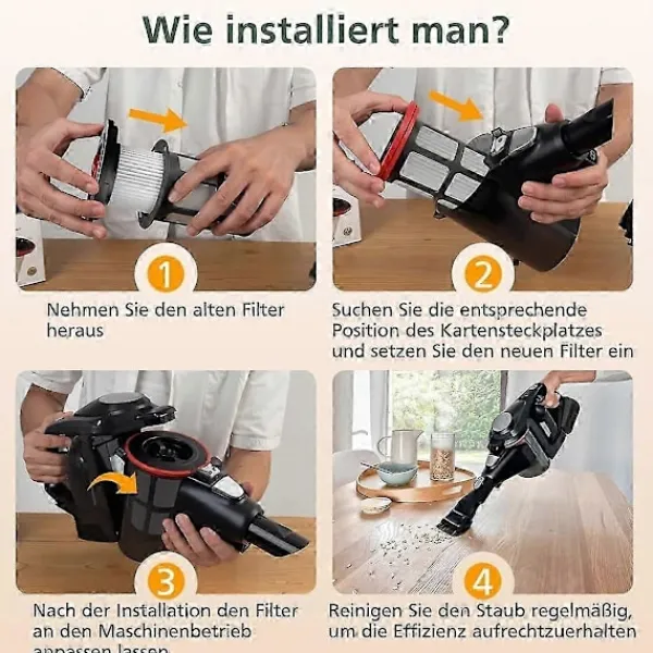 2-pack HEPA-filter för Unlimited Gen 2 Series 8 dammsugare 12036642, 12023349, 12023350 och Se