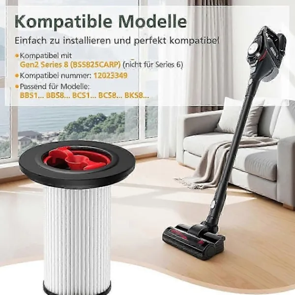 2-pack HEPA-filter för Unlimited Gen 2 Series 8 dammsugare 12036642, 12023349, 12023350 och Se