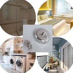 Outlet 2-pack hållbar 304 rostfritt stål infällbar klädstreck med