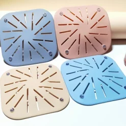 Best 4-pack Hårfångare Slitstark Silikon Hårpropp Duschavloppsskydd för Badkar och Kök $4 st. Avloppshårfångare, Fyrkantigt Filteravlopp