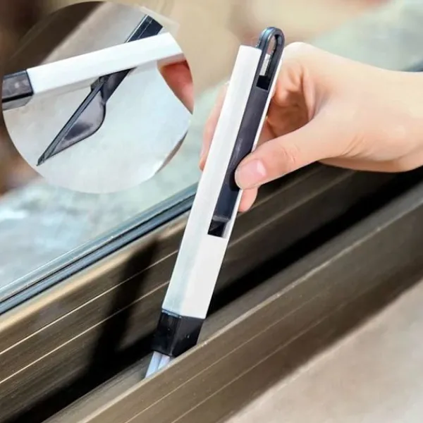 Outlet 5-pack 2-i-1 fönsterspår rengöringsborste, fönsterkarmrengöring