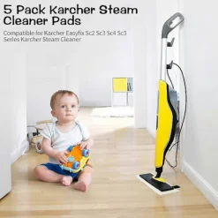 Clearance 5-pack Karcher Ångrengöringsdynor, Karcher Ångrengöringstillbehör, Kompatibel med Karcher Easyfix Sc2 Sc3 Sc4 Sc5-serien Karcher Ångrengörare Cl