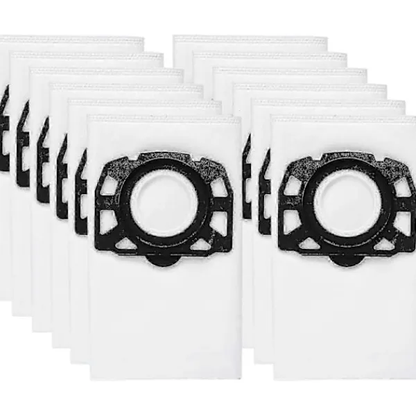 Clearance 12-pack KFI 487 filterpåsar kompatibla med Kärcher WD4, WD5, WD6 dammsugare